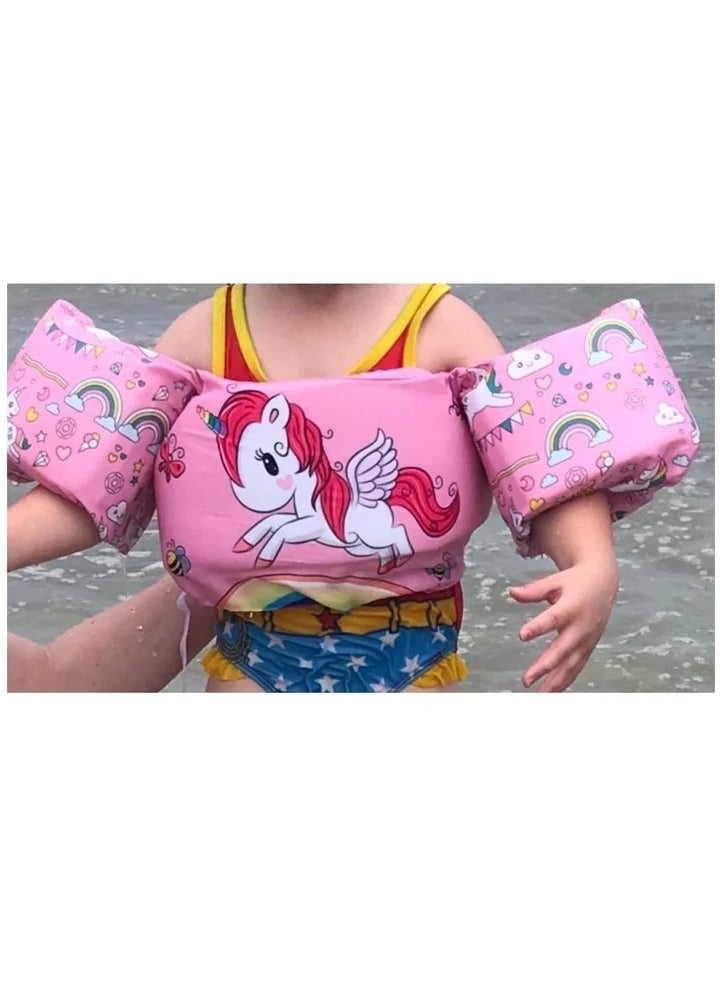 Kids Swim Vest Arm Bands Kids Swim Vest Toddler Swimming Float Vest Baby Buoyancy Safety Swim Aid Kids Learn to Swim Training Jacket for 30-50 Ibs Kids Infant Child 2-6 Years Old