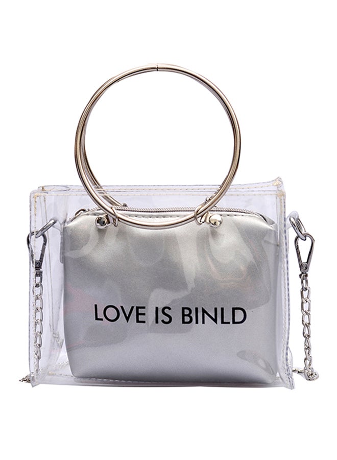 Transparent Crossbody Bag Clear/Grey