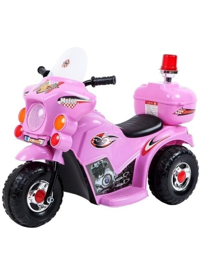 Children'S Electric Motorcycle, Can Ride On Tricycles For Boys And Girls, Small Size Motorcycle, Ride On Bike, 6V Battery, Police Lights And Sounds, Suitable For 2-5 Years Old