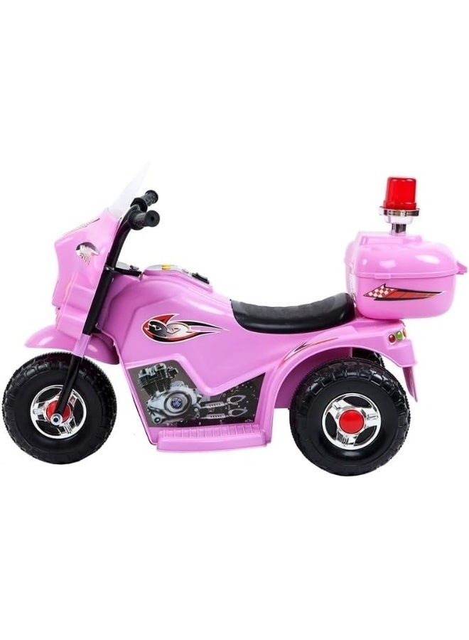 Children'S Electric Motorcycle, Can Ride On Tricycles For Boys And Girls, Small Size Motorcycle, Ride On Bike, 6V Battery, Police Lights And Sounds, Suitable For 2-5 Years Old