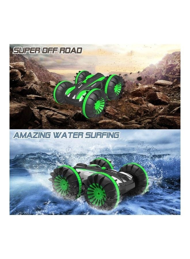 Amphibious 4WD Remote Control Stunt Car for Kids 17.5 x 16 x 13.5cm