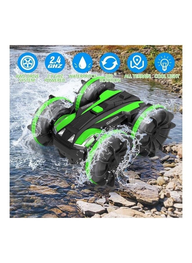 Amphibious 4WD Remote Control Stunt Car for Kids 17.5 x 16 x 13.5cm