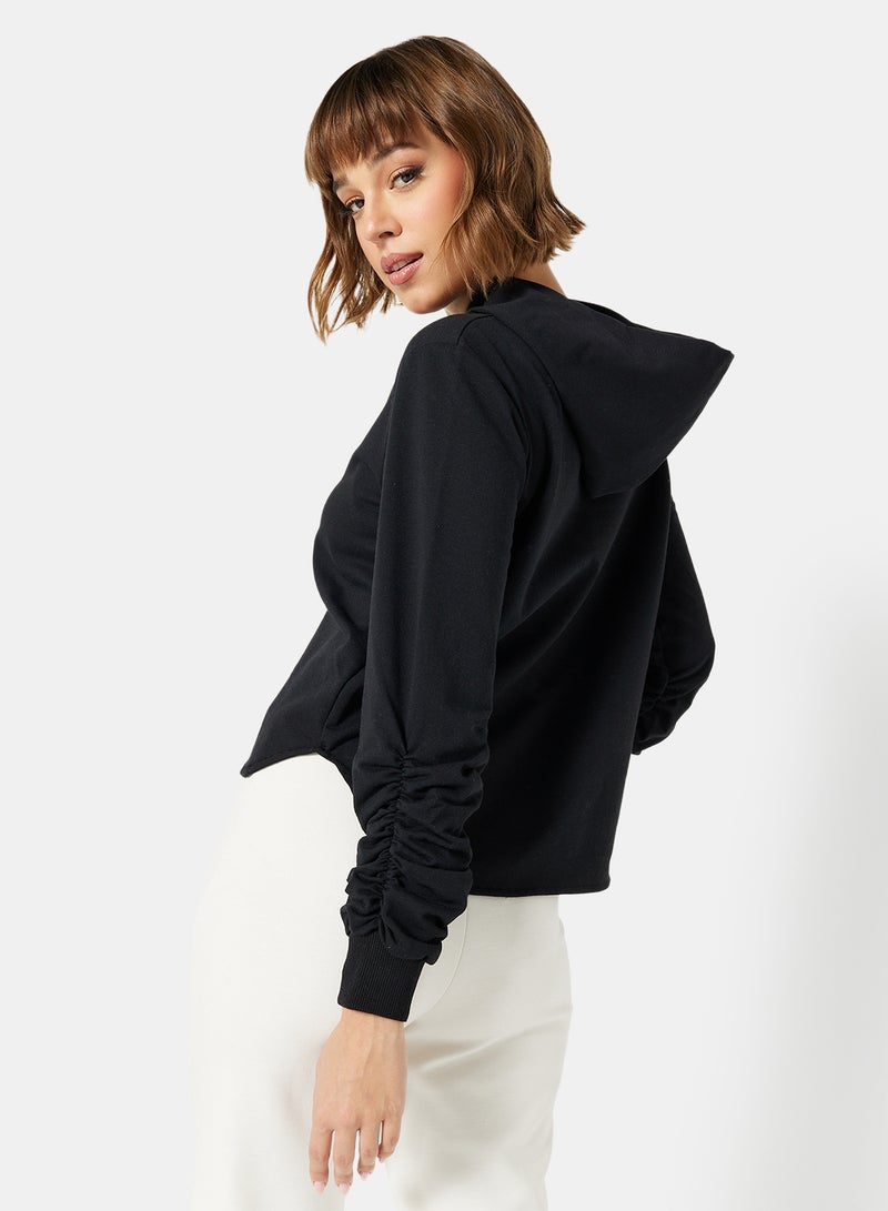 Plain Long Sleeve Sweatshirt Black