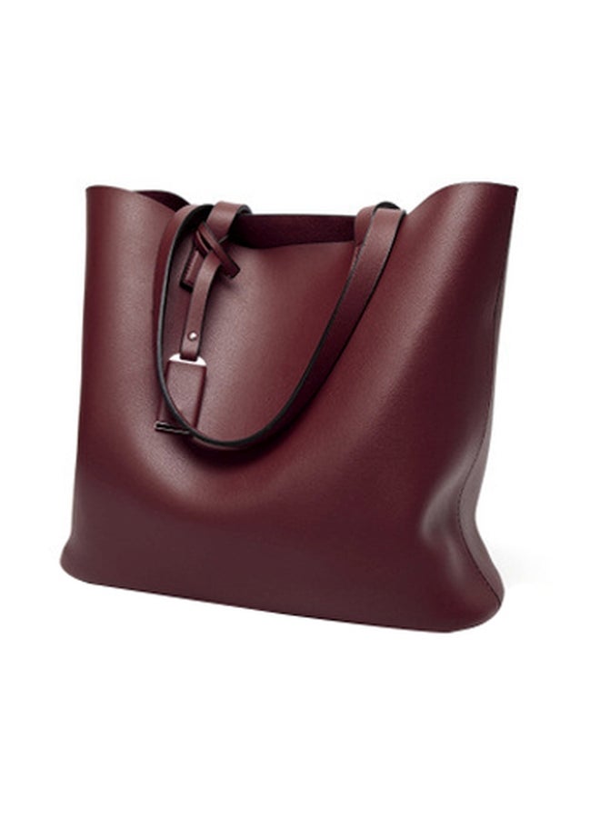 PU Shoulder Bag Red Wine