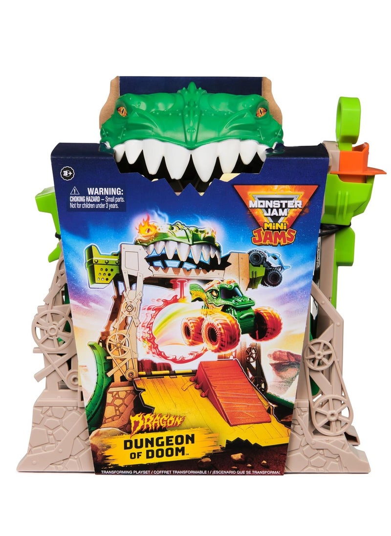 Monster Jam Mini Dungeon Of Doom Transforming Playset