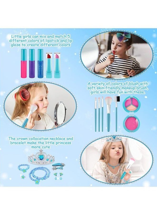 33-Pieces Kids Makeup Kit For Girl 21.5x8.2x15.5cm