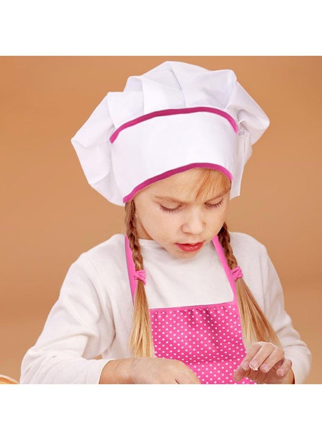 11-Piece Polka Dot Kids Kitchen Cooking Play With Apron And Chef Hat Set 40x38x2cm