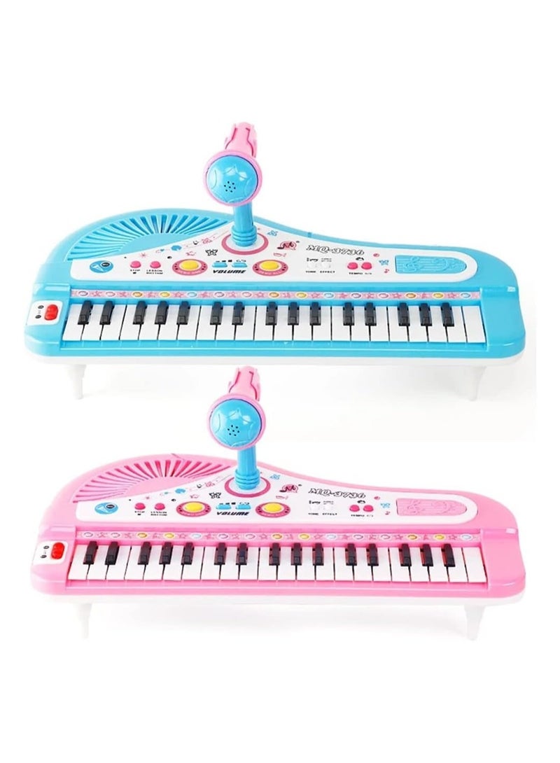 37 Key Kids Piano Keyboard, Electronic Digital Piano Musical Instrument Kit with Microphone, Battery powered