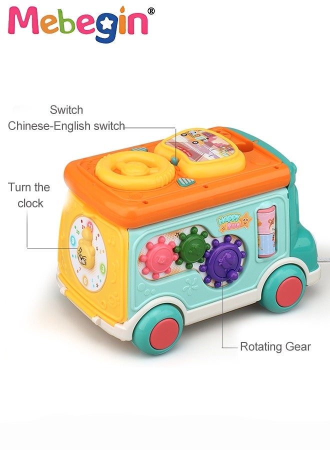 Pounding Toys for Toddlers Educational Toy Pull Along Bus Gopher Toy for Boys Girls Birthday Gift