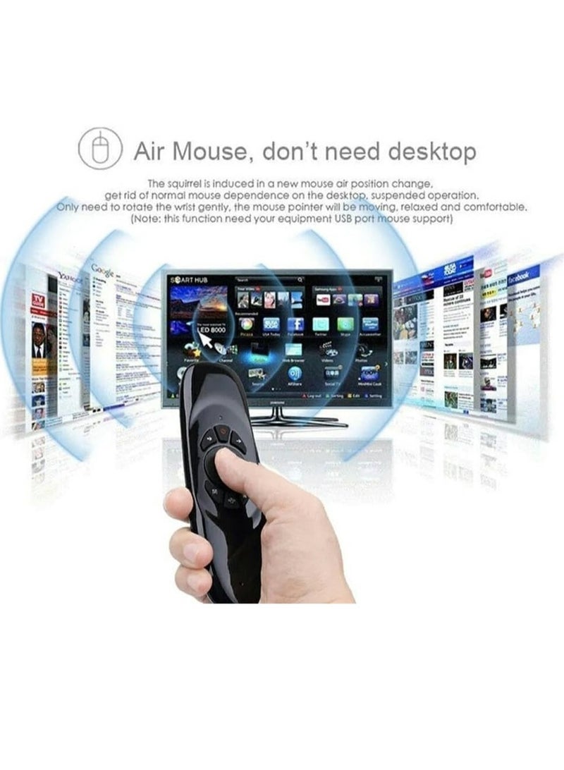 NEW C120 RGB Wireless Backlit Air Mouse Keyboard for Android TV Box - 7 Color Rechargeable Remote Control