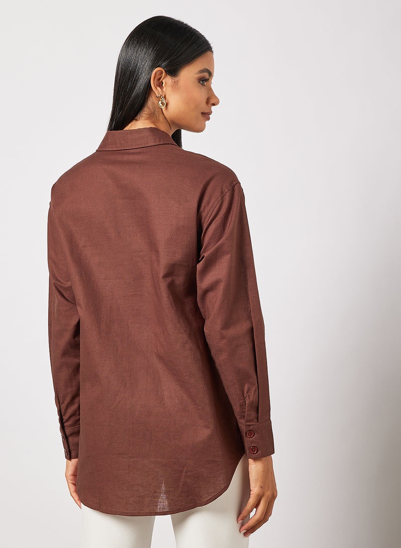 Alessia Long Sleeve Shirt Brown