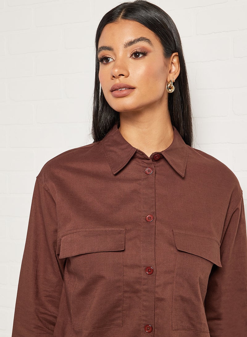 Alessia Long Sleeve Shirt Brown