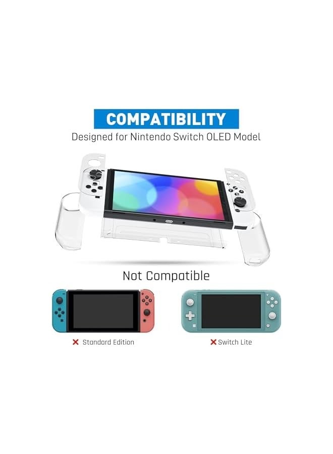 Clear Protective Case, Protective Case Cover, for Nintendo Switch Lite Clear Case for Nintendo Switch OLED Model Strong and Durable Not Easy to Fall Off