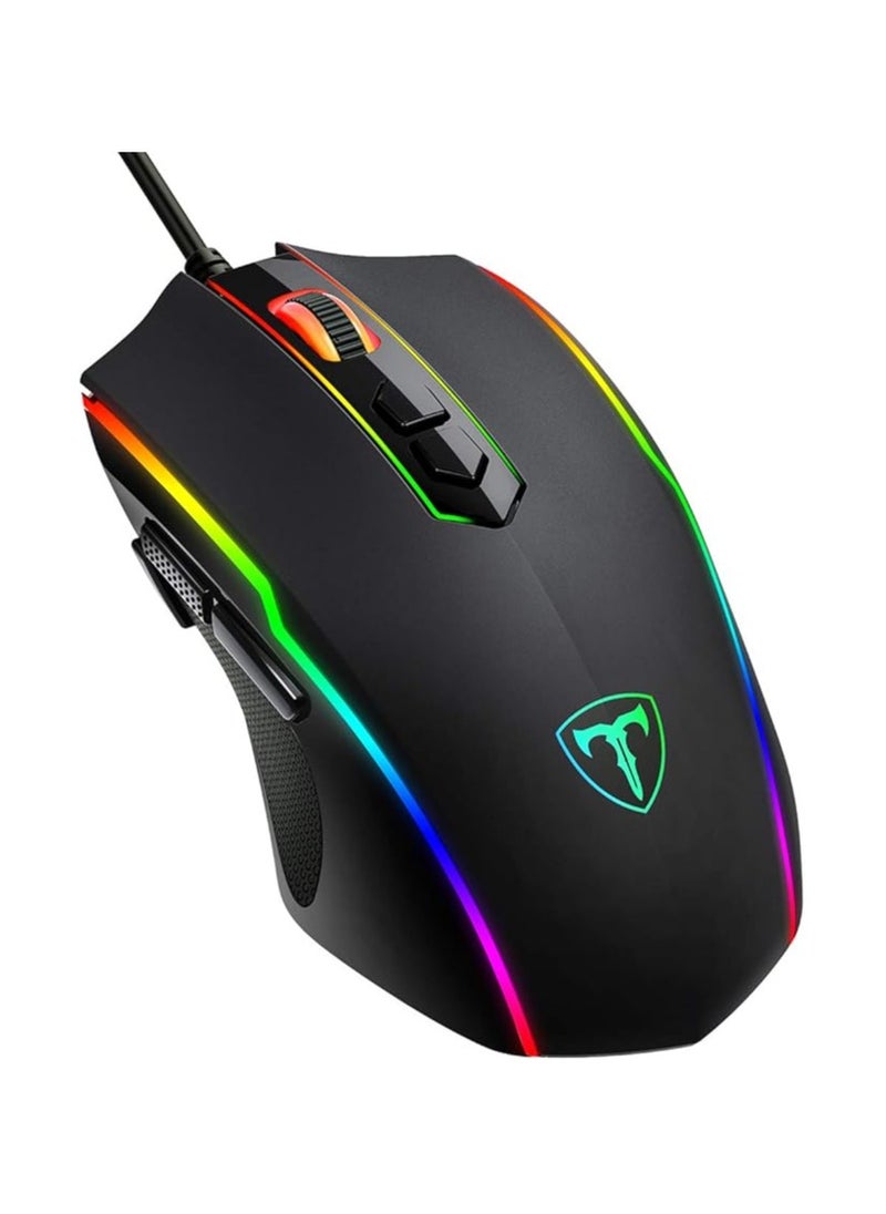 RGB Wired Gaming Mouse with 8 Programmable Buttons