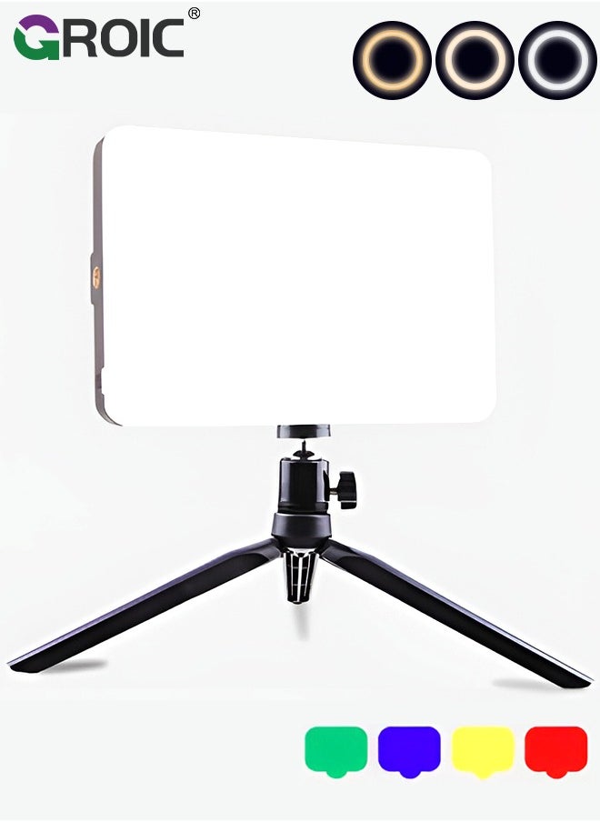 Video Conference Lighting for Video Recording - Portable USB LED Video Selfie Light, 3 Soft Light Levels, Laptop & Computer Video Fill Lights, Camera Webcam Selfie Light for Zoom Meetings