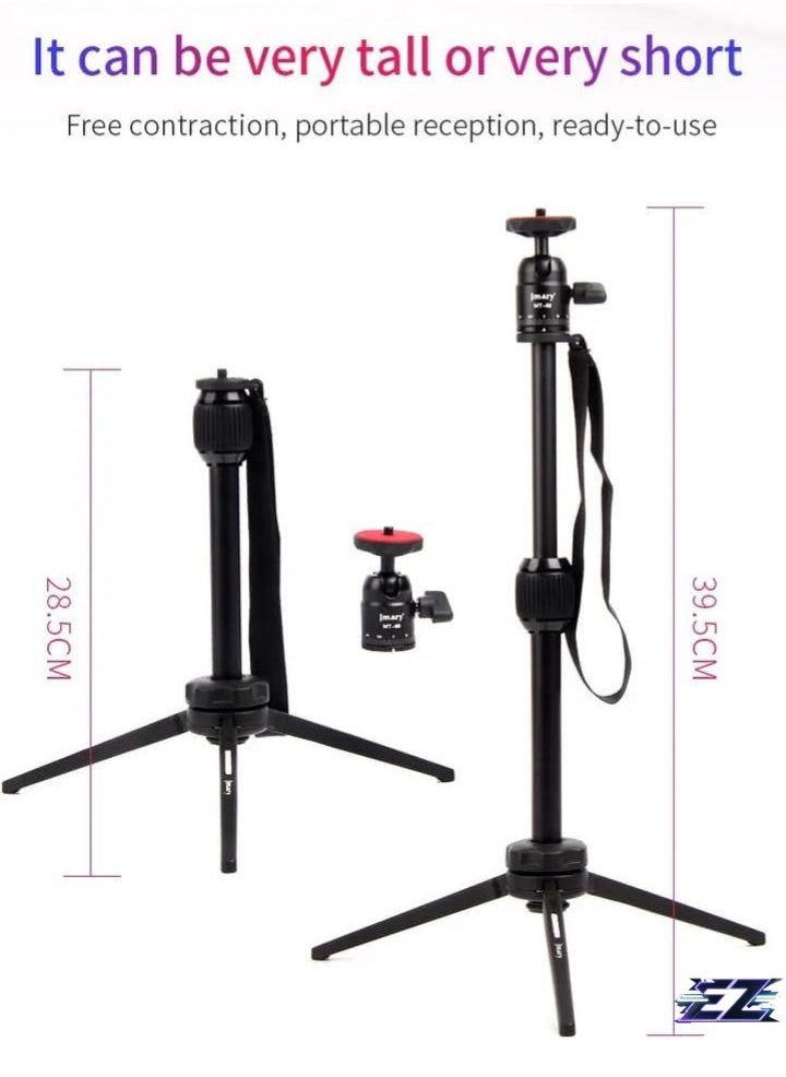 Table Tripod Stand – Lightweight Aluminum, 39.5cm Max Height, 3kg Load Capacity, Mobile & Camera