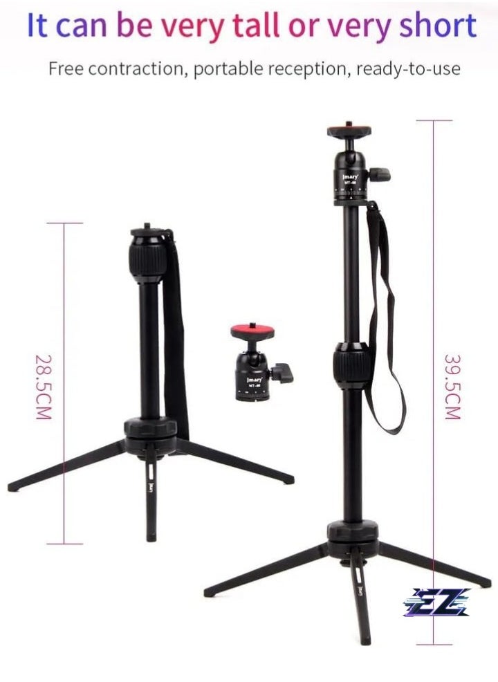 Table Tripod Stand – Lightweight Aluminum, 39.5cm Max Height, 3kg Load Capacity, Mobile & Camera