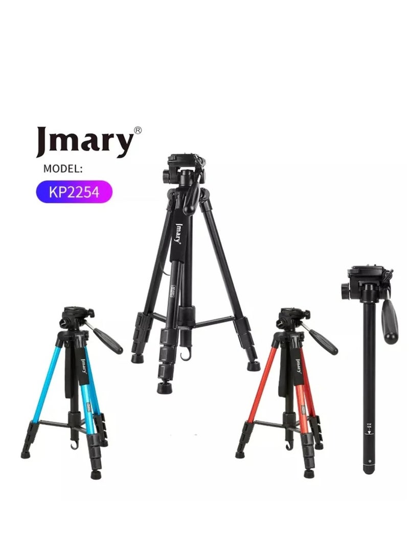 JMARY KP-2254 Camera Tripod for Mobile Phone and SLR Cameras Outdoor Photography Tripod (Black)