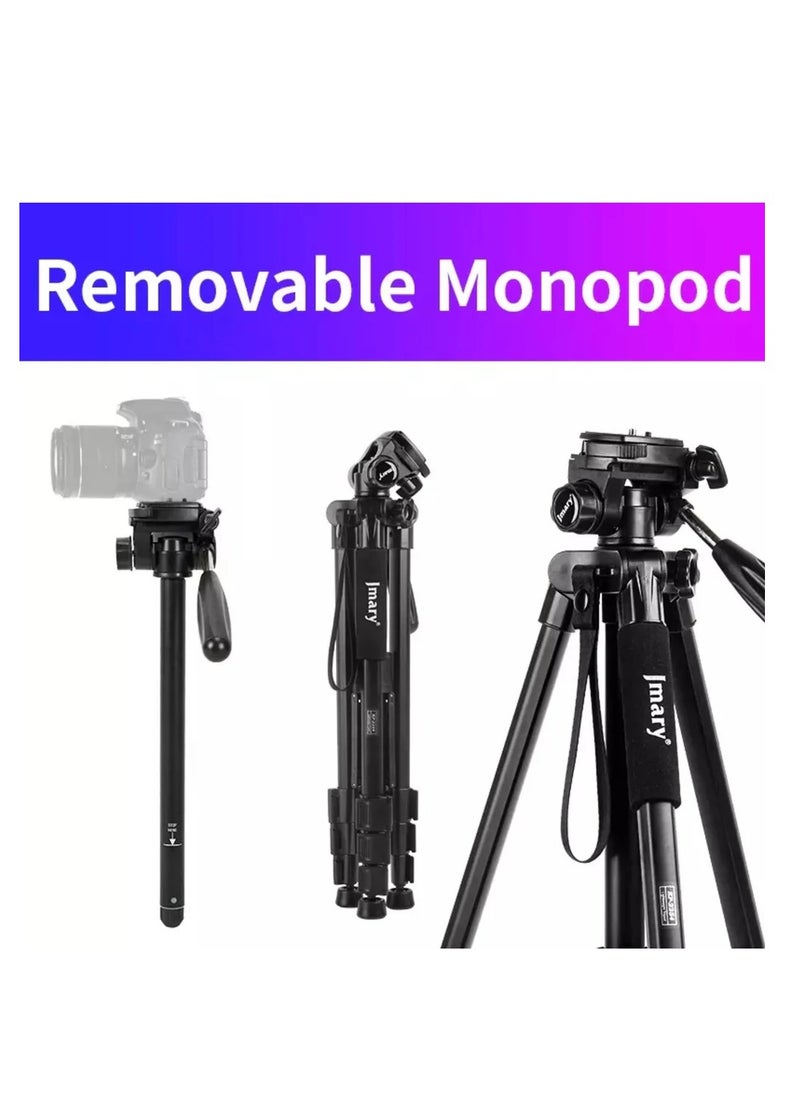 JMARY KP-2254 Camera Tripod for Mobile Phone and SLR Cameras Outdoor Photography Tripod (Black)