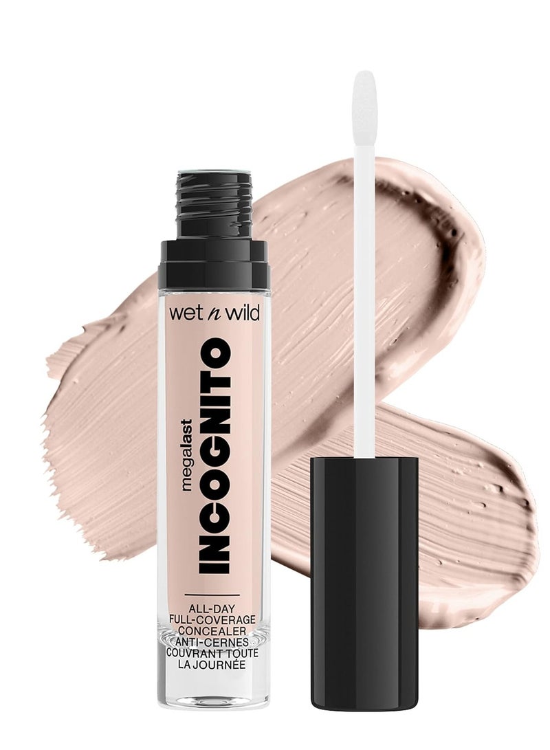 Mega Last Incognito All-Day Full Coverage Liquid Matte Concealer, 0.18 Ounce Light Beige