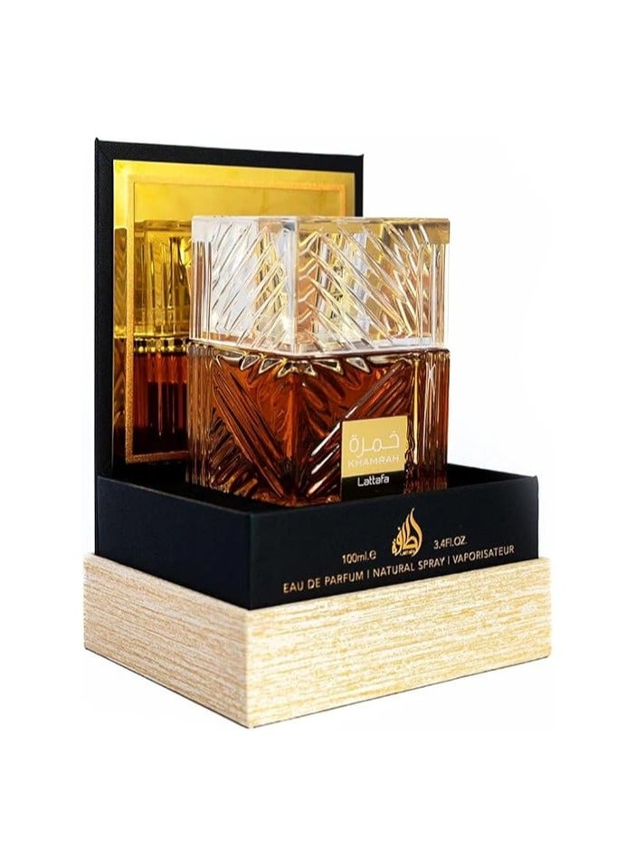 Lattafa Perfumes Khamrah for Unisex Eau de Parfum Spray 3.4 oz