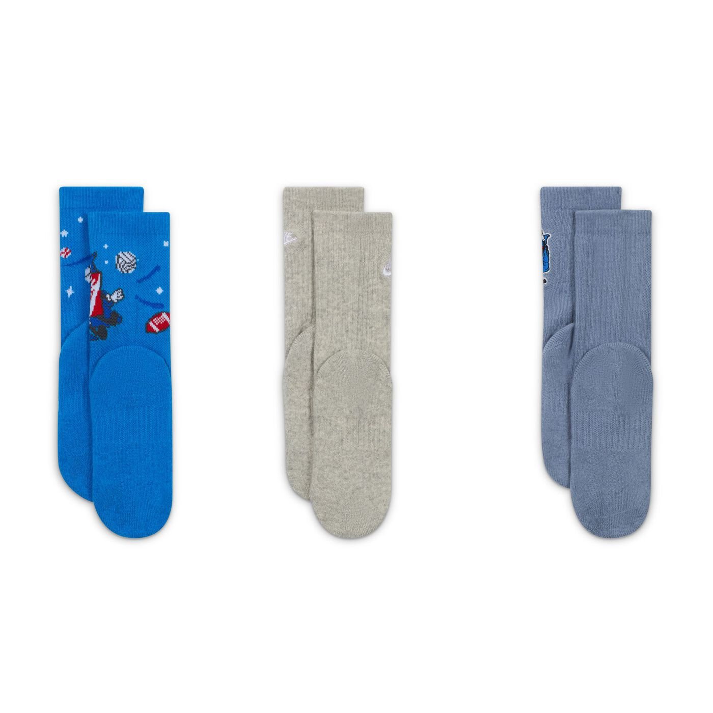 Kids' Dri-FIT Boxy Crew Socks (3 Pairs)