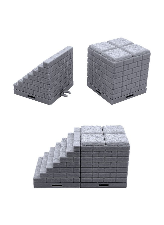 Locking Dungeon Tiles Bridge Over Lava Terrain Scenery Tabletop 28Mm Miniatures Role Playing Game 3D Printed Paintable