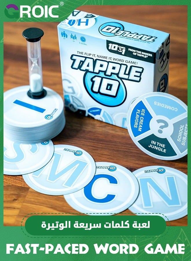 Tapple 10 Word Games, Featuring 10 Different Games in 1,Fast-Paced Fun Family Card Game, Learning Educational Toys Learning Game Board Games for Kids & Aldults