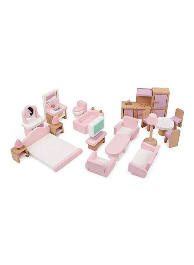 Dollhouse Wooden Furniture Set Toy