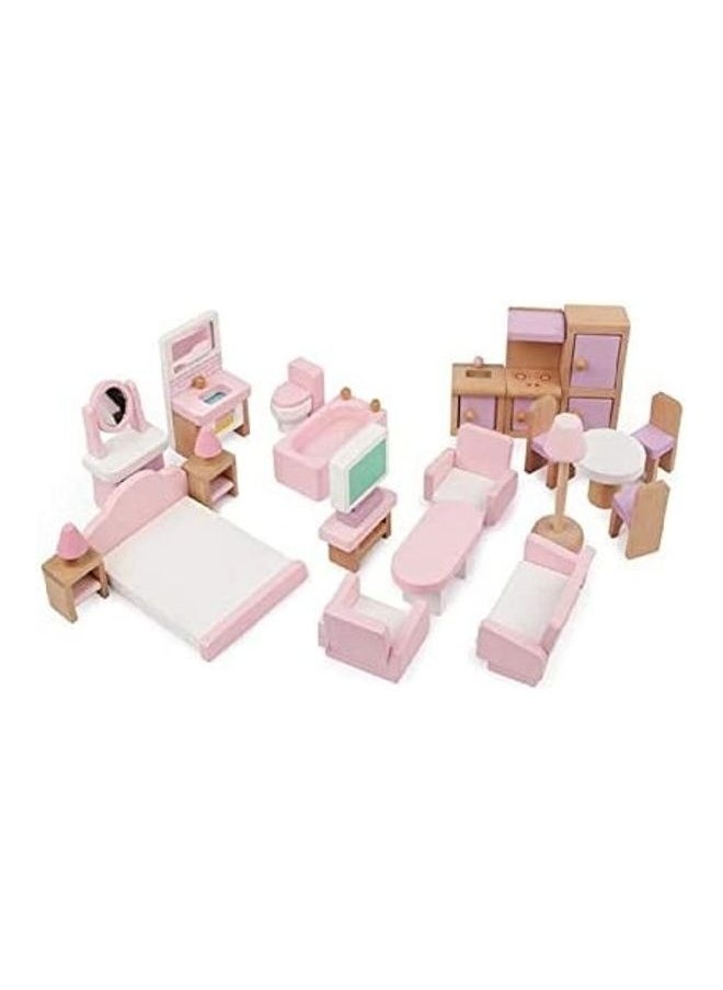 Dollhouse Wooden Furniture Set Toy