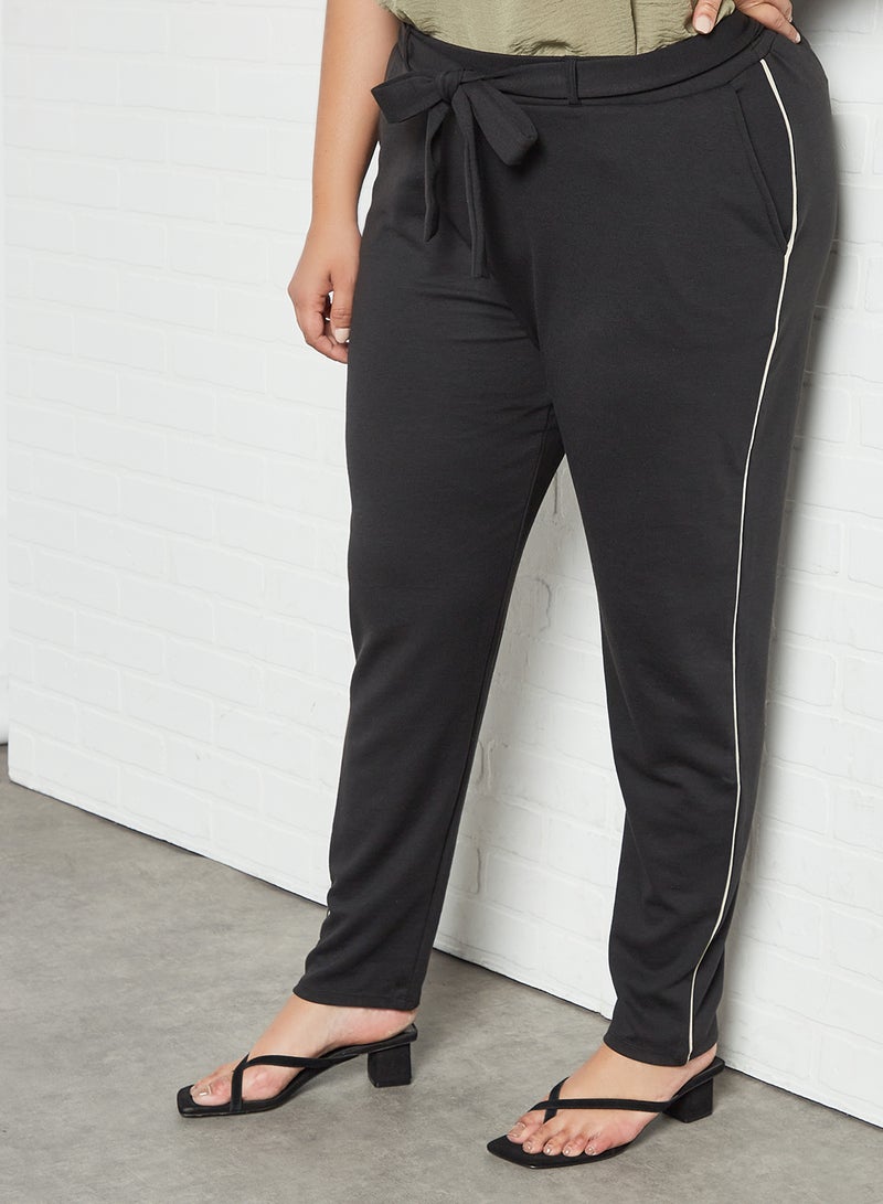 Curve Belted Pants Black