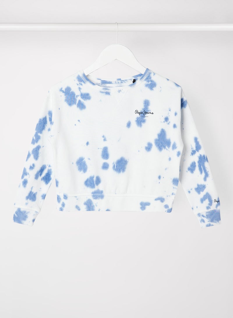 Kids/Teen Tie-Dye Sweatshirt Blue