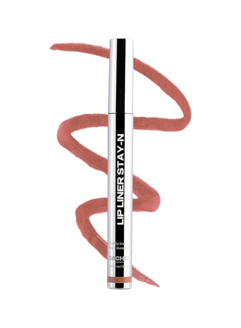 Sacheu Lip Liner Stay-N - Peel Off Lip Liner Tattoo, Peel Off Lip Stain, Long Lasting Lip Stain Peel Off, Infused with Hyaluronic Acid & Vitamin E, For All Skin Types, p-INKED