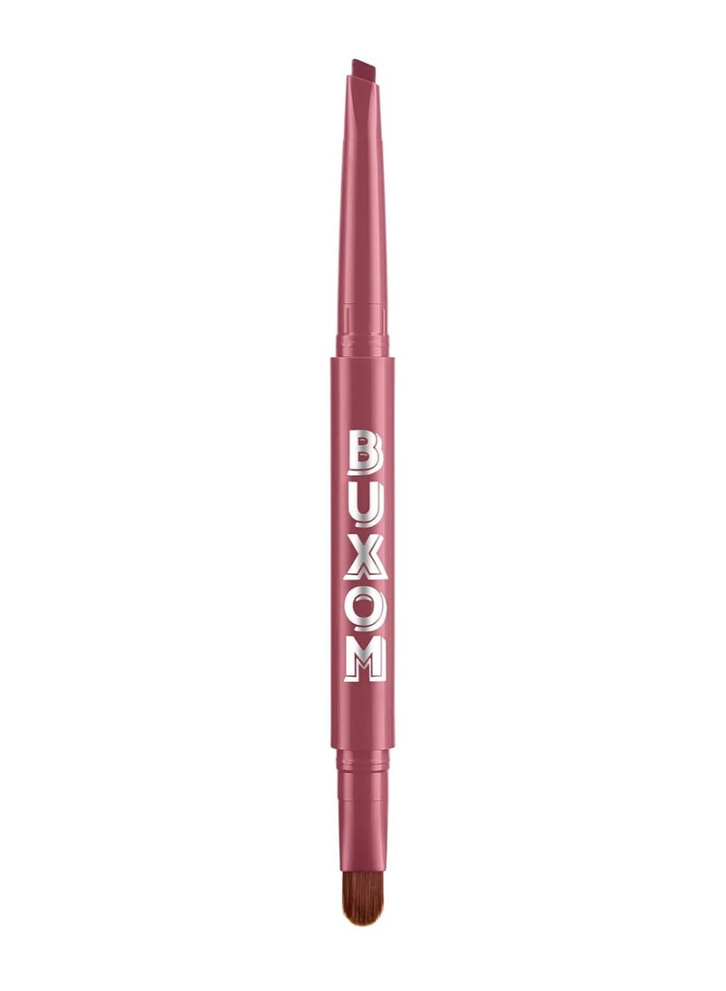 BUXOM Power Line Plumping Lip Liner, Long Lasting and Retractable Lip Liner, Moisturizing with Peptides and Vitamin E for Plump, Cruelty Free
