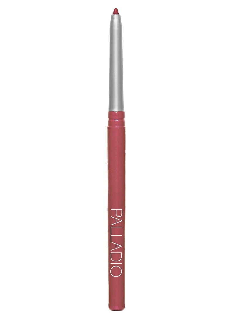 Palladio, Retractable Waterproof Lip Liner High Pigmented and Creamy Color Slim Twist Up Smudge Proof Formula with Long Lasting All Day Wear No Sharpener Required, Plum, 1 Count