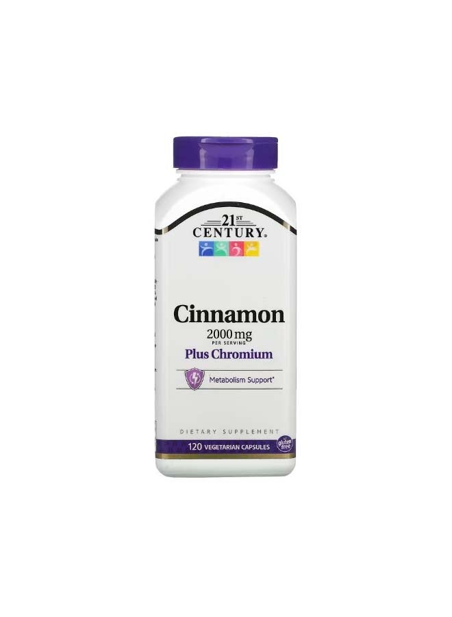 Cinnamon Plus Chromium 500 mg 120 Vegetarian Capsules