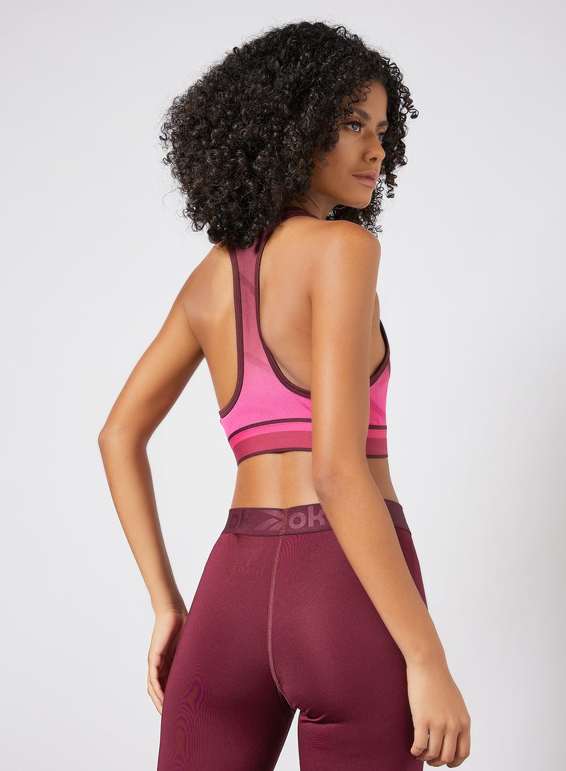 United By Fitness Seamless Crop Top Maroon