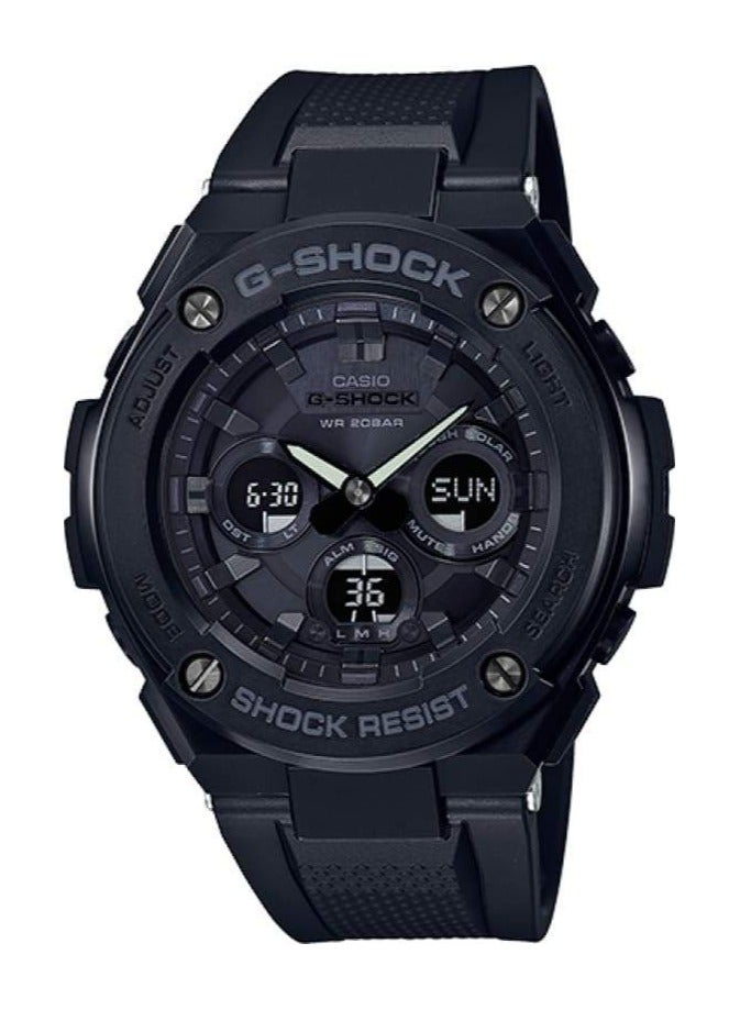 Casio G-Shock Men's Black Dial Resin Band Watch - GST-S300G-1A1DR, Analog-Digital Display, Quartz Movement