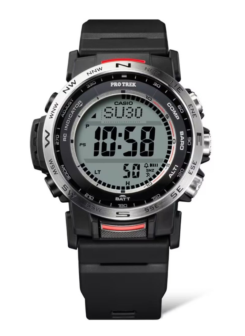 Casio Pro Trek Watch - PRW-35-1ADR Silver Dial, Black Band