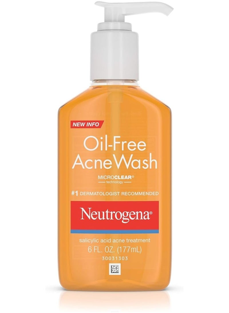 Neutrogena Oil-Free Salicylic Acid Acne Treatment Acne Wash-6 oz