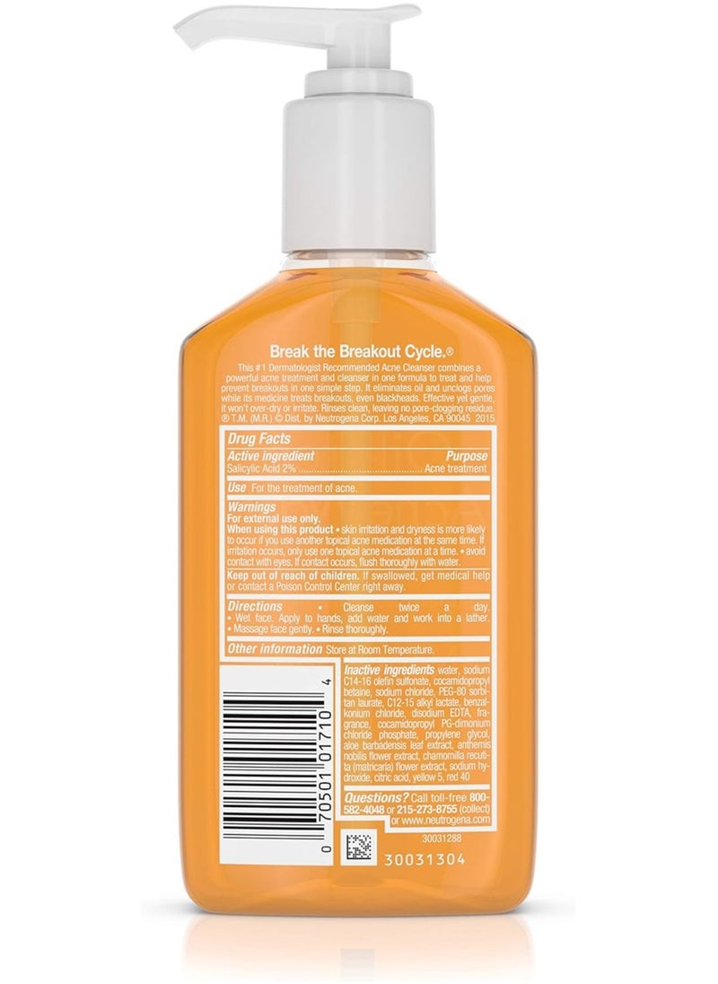 Neutrogena Oil-Free Salicylic Acid Acne Treatment Acne Wash-6 oz