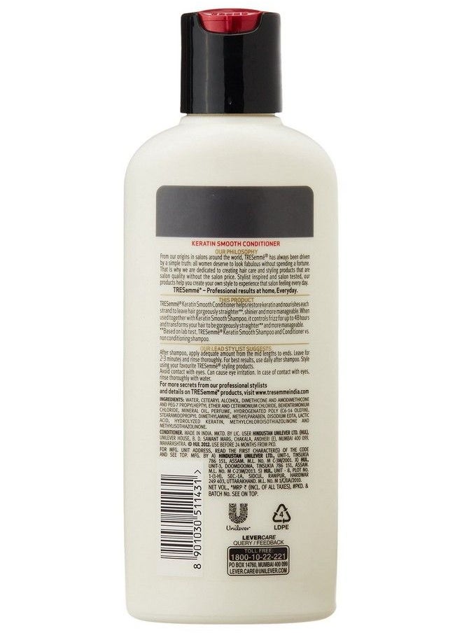 Keratin Smooth Conditioner With Keratin And Argan Oil For Smoother And Shinier Hair 190 Ml