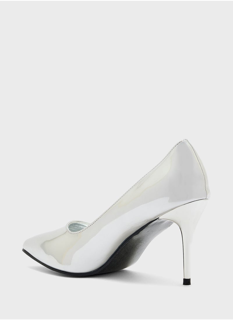 Metallic Pointy Pump