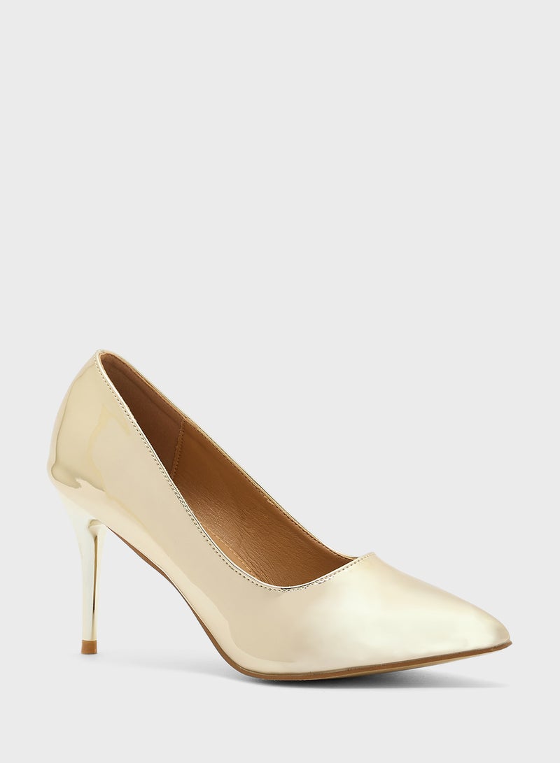 Metallic Pointy Pump