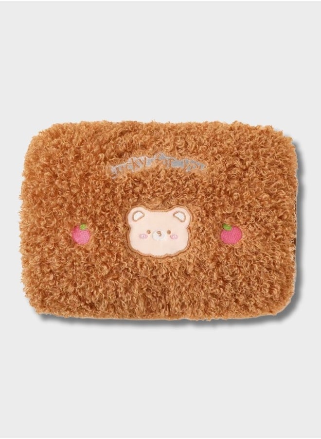 Electric Hot Water Bag With Thickened Cute Plush Soft Cover