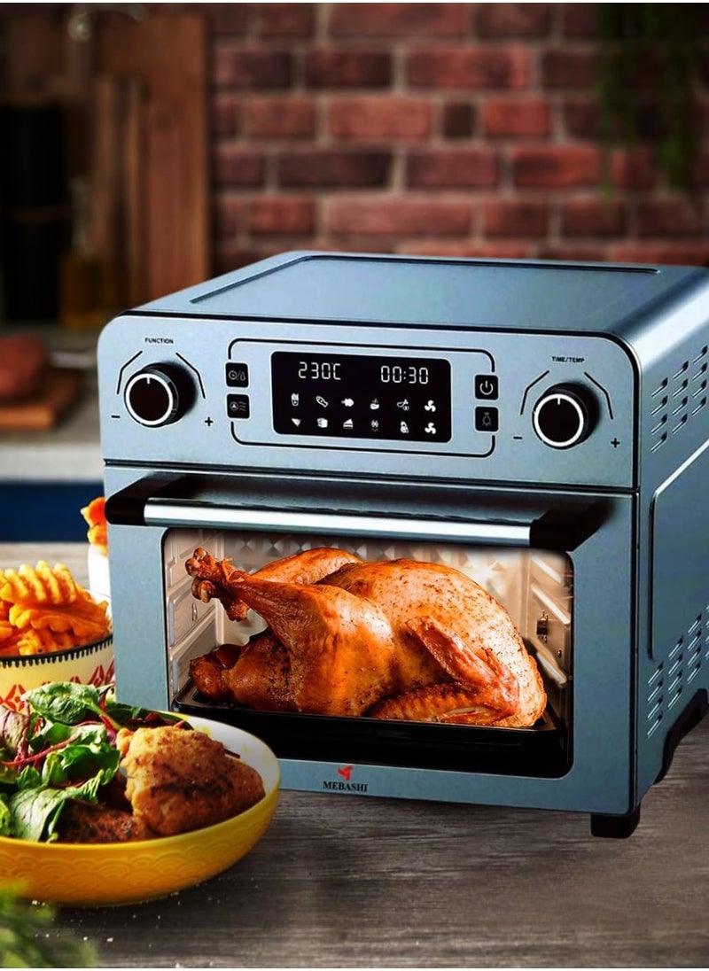 MEBASHI Air Fryer Oven (VDE) with LED Display, 1700W 23L Capacity, Touch Button Control, 10 Pre-Set Programs (ME-AFO995)