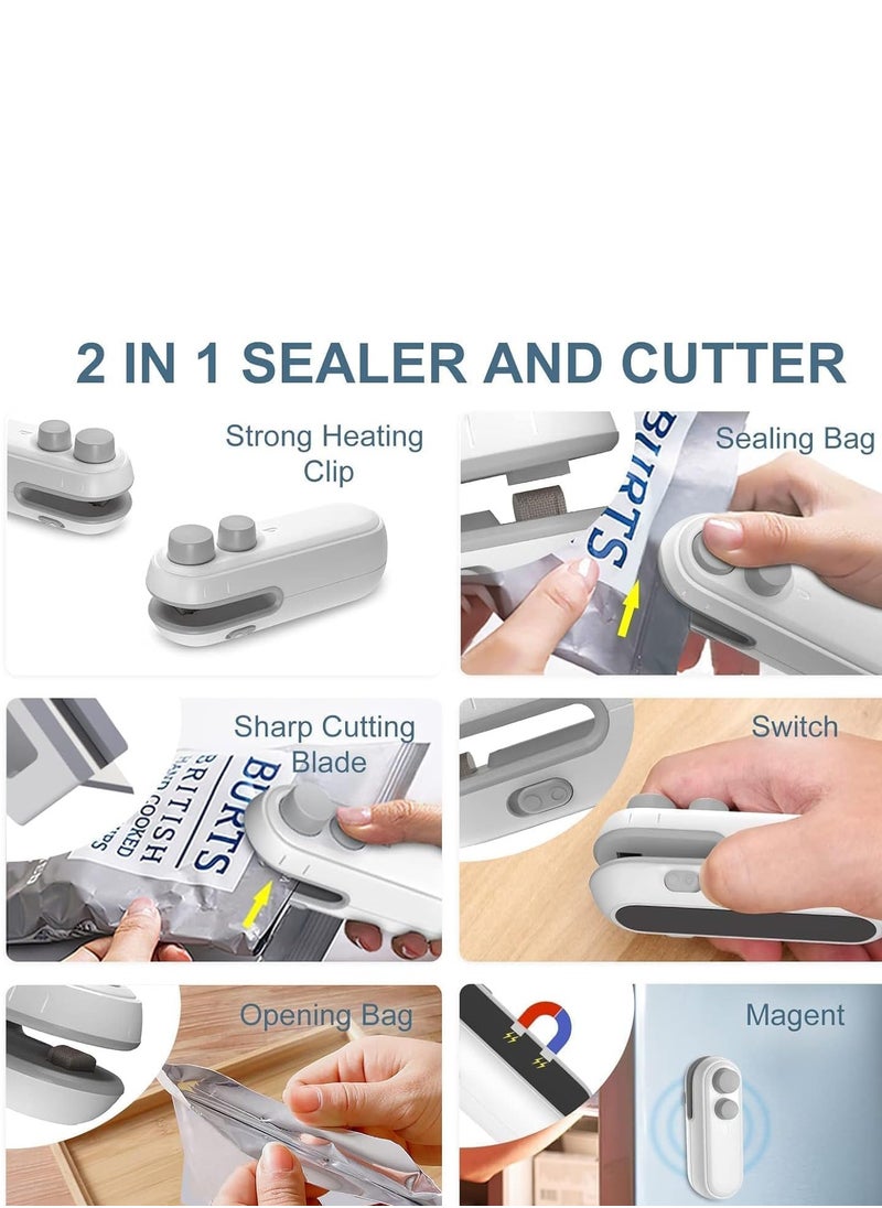 Portable Mini Sealing Machine, Handheld Packet Sealer, portable sealing machine, packet sealer for Food, Snacks, Chips, Fresh Storage, Plastic Bags Sealing Machine