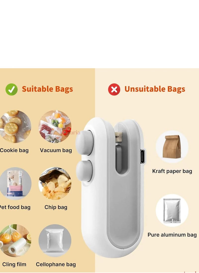 Portable Mini Sealing Machine, Handheld Packet Sealer, portable sealing machine, packet sealer for Food, Snacks, Chips, Fresh Storage, Plastic Bags Sealing Machine