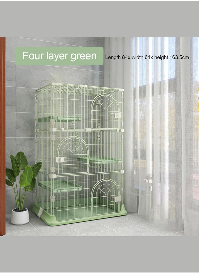 Four-layer Large Cat Cage Cat Cottage Home Indoor Extra Large Free Space Cat Cat House for 1-3 Cats 84*61*163.5cm