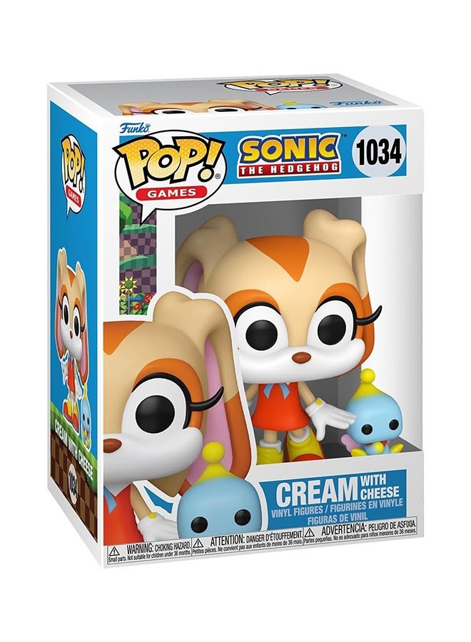 Pop & Buddy! Games: Sonic - Cream w/Cheese, Collectable Vinyl Figure - Gift Idea - Official Merchandise - Toys for Kids & Adults - Movies Fans - Model Figure for Collectors and Display